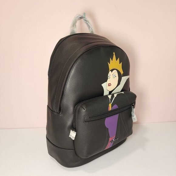 NWT CC042 Disney X Coach West Backpack With Evil Queen Motif Snow White Villains - Picture 4 of 8